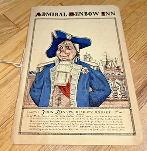 Menú ADMIRAL BENBOW INN de 1950 - "Camarones fritos de Florida" - Imagen 1 de 9