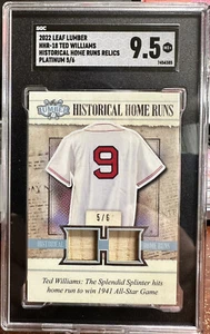 2022 Leaf Lumber Ted Williams Game Used Dual Bat Historical Red Sox 5/6 SGC 9.5 - Picture 1 of 2