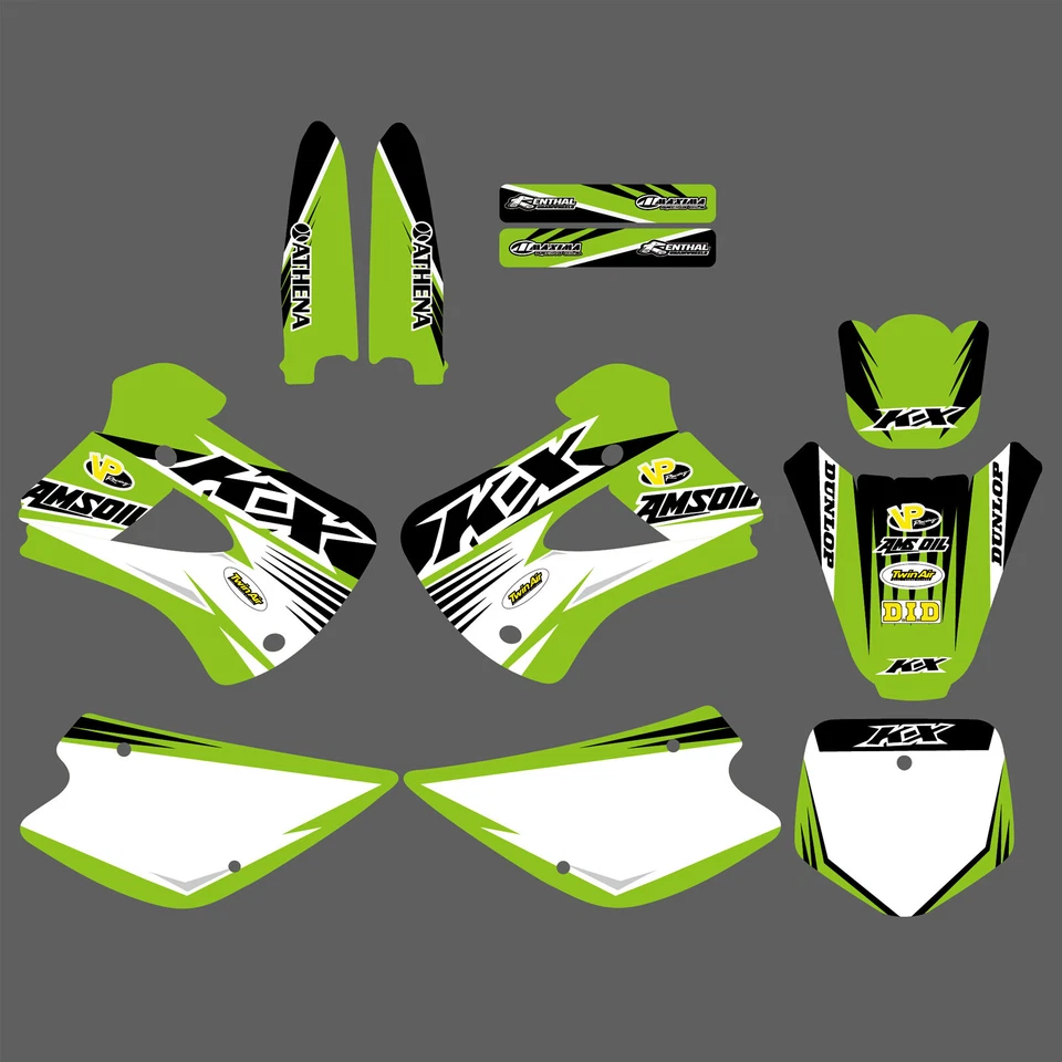 Adesivos adesivos Team Graphics para Kawasaki KX85 KX100 2001-2013 - Imagem 1 de 1