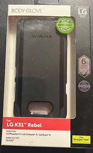 LG K31 Rebel,Phoenix 5, Fortune 3, Rosie 4.  Body Glove Gel Phone Case  Black - Picture 1 of 1