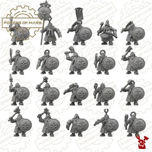 Dwarves Kingdoms - Voidland Dwarves - Warriors with Shields (x20 incl Cmd) - Imagen 1 de 2