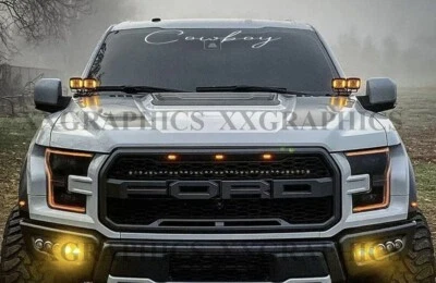 Cowboy 40" Windshield Vinyl Decal Sticker Car Truck SUV Diesel Country Ranch I - Image 1 of 3