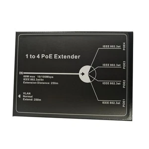 PoE Extender Accessories Max Extend 250M 65W Max for Ip Camera 10/100M Z2M82744 - Photo 1/7