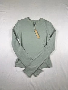 Skims Cotton Jersey Long Sleeve T-Shirt Mineral Size S AP-TSH-0647 NWT - Picture 1 of 7