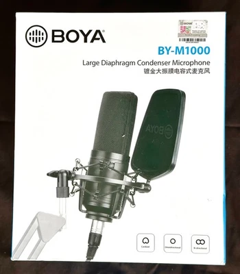 BOYA BY-M1000 Cardioid Omnidirectional Bi-directional Switchable condenser Mic - Image 1 of 4