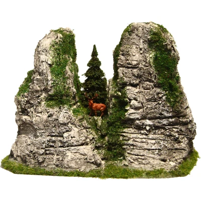 Diorama H0/1:87 Gebirge Landschaftsbau Berg Granit Felsen begrünt# patiniert - Bild 1 von 4