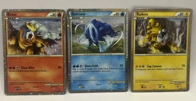 Suicune Entei Raikou Shiny HGSS Promo set holofoil NM/LP - Image 1 of 4