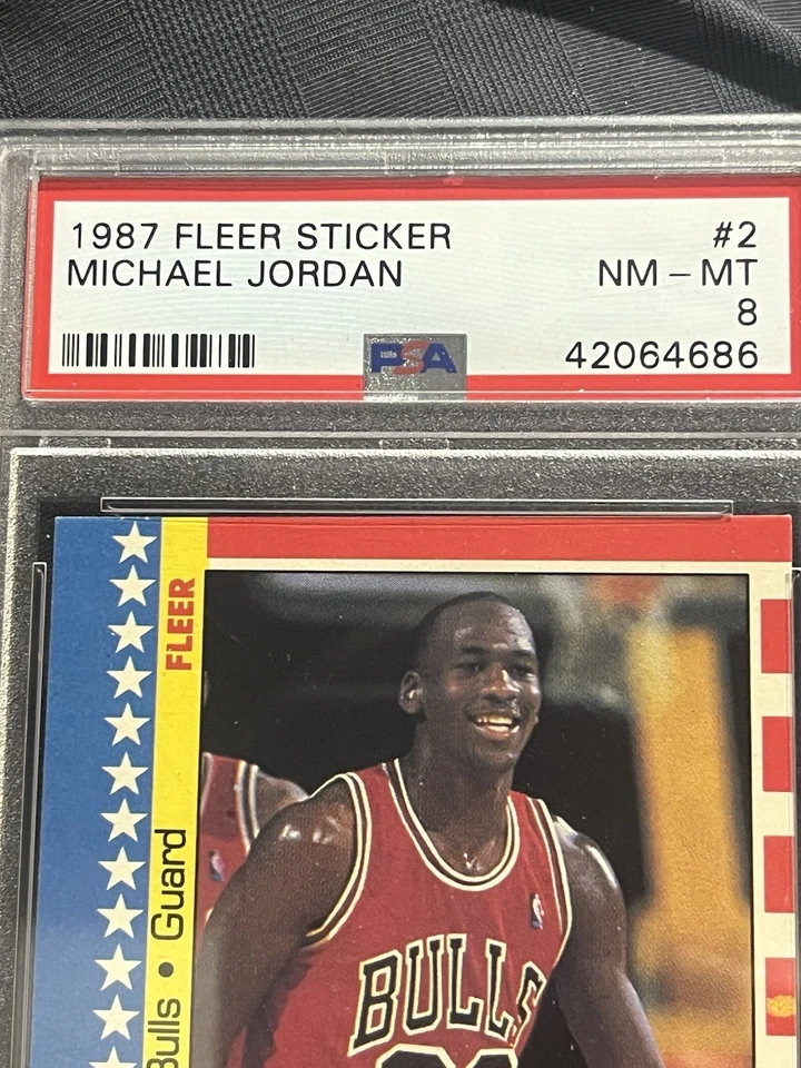 Michael Jordan 1987 #2 autenticado casi nuevo-como nuevo 8 Chicago Bulls Foto 1 de 3