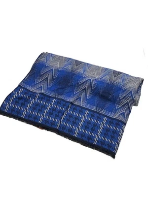 Estola de lana Missoni en azul, estampado integral, para mujer Foto 1 de 4