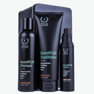 Zeus BeardPLUS Kit de Cuidado de Barba Humectante Voluminoso Hecho en EE. UU. - Imagen 1 de 7