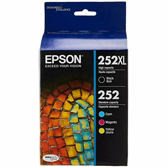 Epson 252XL/252 (T252XL-BCS) Black/Tri-Color Ink Cartridge - 4 Pack
