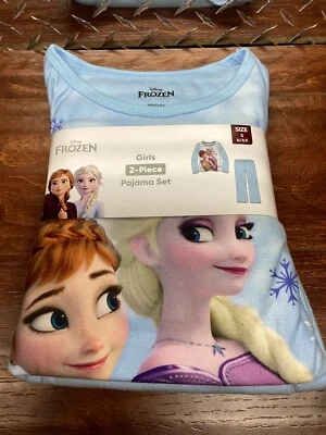 Disney Frozen Elsa 2 Piece Girls Long Sleeve Pajama Set Size Small 6/6X - Image 1 of 2