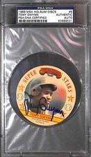 Tony Gwynn Signed 1989 MSA Rainier Farms Holsum Disc Baseball Card PSA/DNA COA