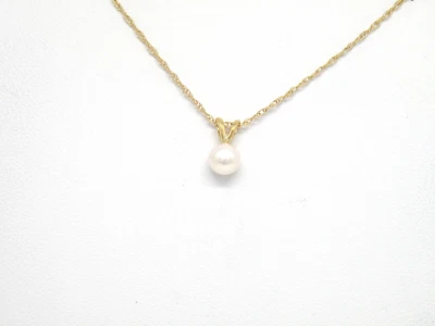 14k Yellow Gold,  Cultured Pearl, Pendant - Image 1 of 4