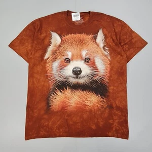 The Mountain Mens T Shirt Brown XL Tie Dye Cute Red Panda Cotton Tee - Picture 1 of 7
