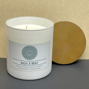Vela colonial de albahaca y como nueva línea de bienestar 16 oz vela grande - Imagen 1 de 3