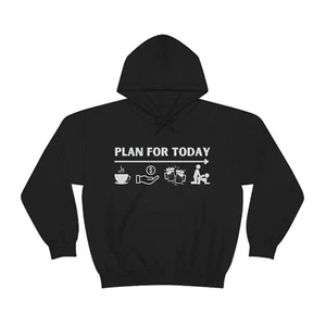 Plan para Hoy Unisex Sudadera con Café Dinero Cerveza Sexo Estampado Divertido en Azul Marino y Negro - Imagen 1 de 10