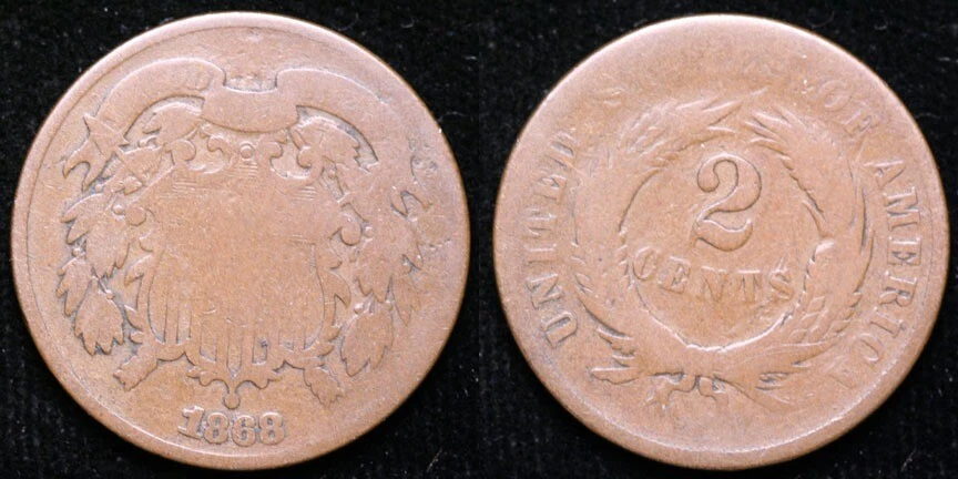 1868 Two Cent Piece - Image 1 of 1