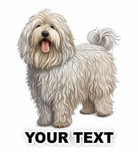 Set of 2 Puli Dog Decal Stickers with Free Custom Text - Picture 1 of 5