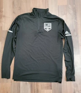 Los Angeles Kings NHL Adidas Half Zip Pullover Black Mens Small - Picture 1 of 8