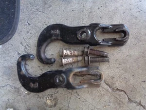 04-15 Nissan Titan Armada Front Tow Driver LH & Passenger RH Tow Hook Set OEM - Picture 1 of 2