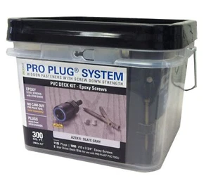 Pro Plug PVC Plugging System for AZEK Slate Gray Decking - Epoxy Steel - 1050 - Picture 1 of 2