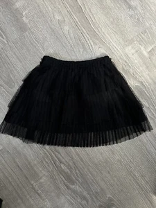 Hanna Andersson Girls Black Tiered Tulle Party Skirt sz4/100cm - Picture 1 of 3