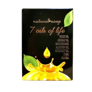 Natural Seife 7 oils of Life (Rosen-, Argan-,Maccadamia-,Mandel- & Jojobaöl, ..) - Bild 1 von 1