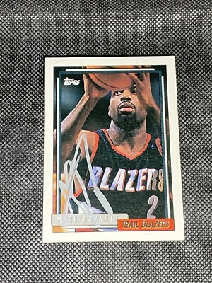 Mark Bryant Portland Trail Blazers 1992-93 Topps Signed Auto Card #235 ~ COA - Image 1 of 3