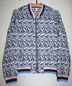 Tom Tailor College Jacke Gr.L Strick Muster Beige Blau Rosa Bomber Übergang - Bild 1 von 8