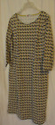 Boden Women's Dress midi pencil pattern long sleeve US 12 UK16