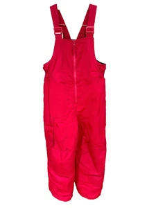 CHEROKEE Girl Snow Bib S (6/6X)Salmon Adjustable Straps Zipper Elastic Waist - Picture 1 of 7