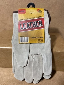 Midwest Quality Gloves Large Suede 100% Learher Style 432 B28 - Picture 1 of 3