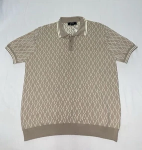 forever 21 men Sweater-Knit Lattice Polo Shirt Size X-LARGE - Picture 1 of 4