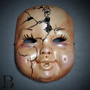 Scary Baby Doll Mask Halloween Face Mask Creepy Horror Masquerade Mask - Picture 1 of 1