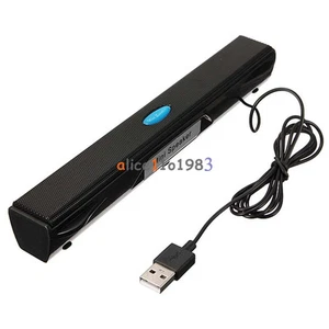 USB Multimedia Mini głośnik do komputera stacjonarnego PC Laptop Notebook Tablet Czarny - Zdjęcie 1 z 5
