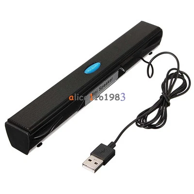 Mini altoparlante multimediale USB per computer desktop PC laptop notebook tablet nero - Immagine 1 di 4