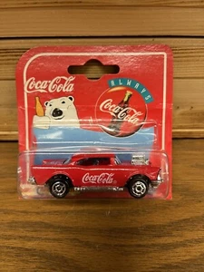 Vintage Coca-Cola Majorette 1957 CHEVY 200 Series Muscle Car 1/64th scale NOS - Picture 1 of 6