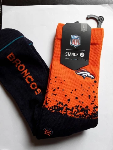 Denver Broncos Stance Men's Socks L Large 9-12 New Nwt Fade NFL Cover