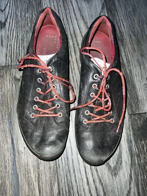 Zapatos de golf Ecco Biom Natural Motion Yak de cuero gris negro sin clavos para hombre 45/11 Foto 1 de 4