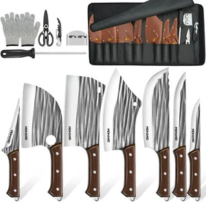 14pcs/Set Kitchen Knives Stainless Steel Chef Knife Meat Clever Slicing Peeling - Picture 1 of 10