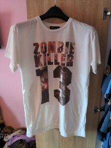 ZOMBIE KILLER 13 BIAŁY T-shirt Darkside S - XL Zombie, Horror