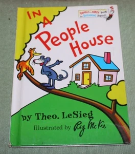 In A People House Theo. LeSieg Vintage Dr. Seuss Hardcover 1972 GOOD Book Rare * - Picture 1 of 6