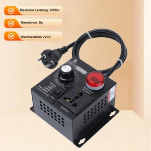 Spannungsregler 9A 4kW Variabler Transformator Motor Lüfterdrehzahlregler Dimmer - Bild 1 von 16