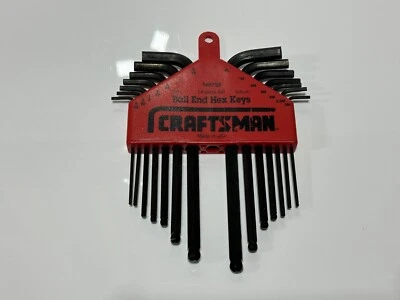 Craftsman USA Made NOS 46756 14pc Ball End Hex Allen Keys Wrench Set, Metric SAE - Image 1 of 4