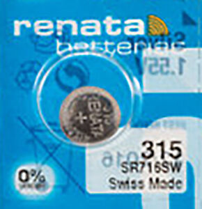 1 x piles de montre Renata 315, batterie SR716SW