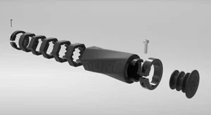 T-ONE Bricko ll Unique Twisted Spacer Adjustable Length Comfort Grip  94MM 134MM - Picture 1 of 4