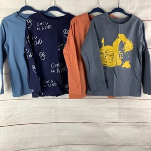 niños niños camisetas tops conjunto de 4 algodón XS 4T 5T buldozer be kind coches - Imagen 1 de 24