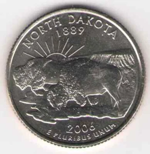 US. 2006-D. ND. Nouth Dakota Statehood (1889) Quarter. Uncirculated.  - Picture 1 of 2