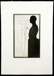 "Erscheinung" 1971. Aquatinta Franz Anatol WYSS (*1940 SUI) handsigniert - Bild 1 von 3